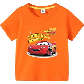 Dívčí tričko Dětské tričko CARS Lightning McQueen (mix barev) Barva: Oranžová, Velikost: 150