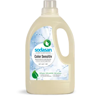 Prací prostředek Sodasan tekutý prací prostředek na barevné prádlo sensitive bez vůně 1,5 l