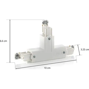 Lampička GLOBAL T spojka Noa ochranný vodič vnitřní pravá, bílá bílá (RAL 9010) - Doprava zdarma