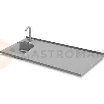 Stolová deska Pracovní deska s dřezem vlevo a zadním lemem | TEFCOLD, GC72