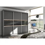 Šatní skříň TURYN 250 láva/černá