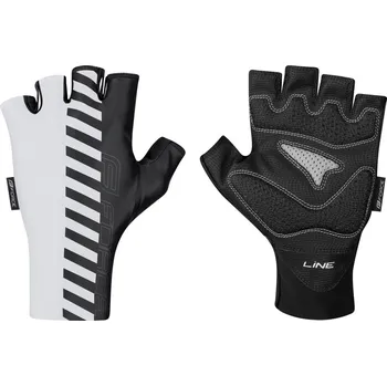 Cyklistické rukavice rukavice bez zapínání FORCE LINE bez zapínání, bílo-černé - L