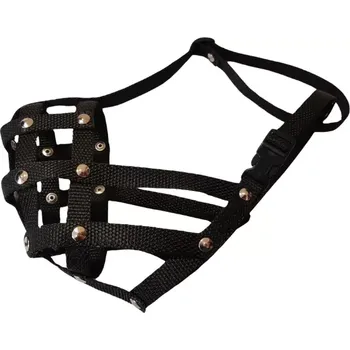 Náhubek pro psa Palkar nylonový náhubek pro zkrácený čumák pro psy vel. 4 29 cm x 7 cm černá (Palkar nylonový náhubek pro zkrácený čumák pro psy vel. 4 29 cm x 7 cm černá)