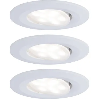 Bodové svítidlo Paulmann 99931 Calla, set kulatých výklopných bodovek v matně bílé úpravě, 3x5,2W LED 4000K, stmívatelné, prům.9cm, IP65