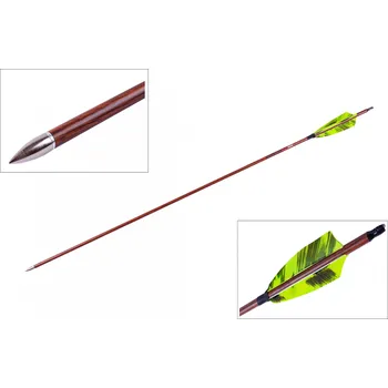 Goodgoods dekor dřeva šíp 32" průměr 7 mm žluté krocaní peří 1ks 20403