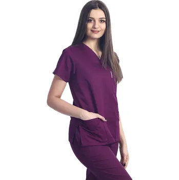 Zdravotnický oděv Vínová zdravotnická halenka - dámská | drinuniforma.cz