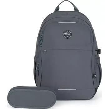 Školní batoh Šedý studentský batoh Topgal RONY 24038 SET STUDENT