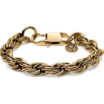 Náramek Corwin Amager 10 mm točený článkový náramek zlaté barvy - Lucleon