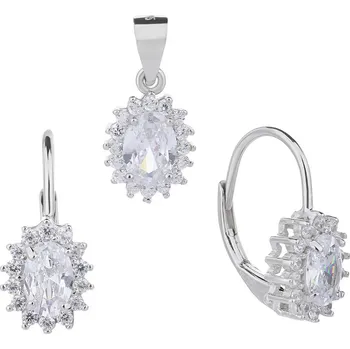 Souprava šperků Bealio BEALIO Stříbrná souprava KRÁLOVSKÁ JEMNÁ bílá 03-12357-2671