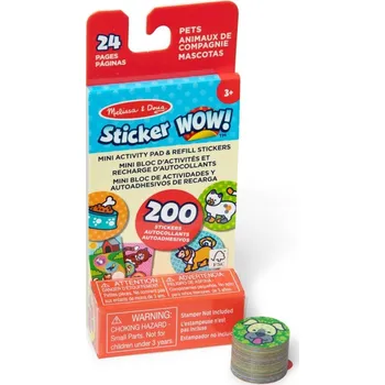 samolepka Samolepky - Sticker WOW! náplň s mini knížkou, Mazlíčci (M&amp;D)