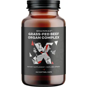 BrainMax Grass-Fed Beef Organ complex, hovězí orgány, 240 kapslí Lyofilizovaná směs Grass-fed hovězích orgánů s bohatým nutričním profilem, doplněk stravy