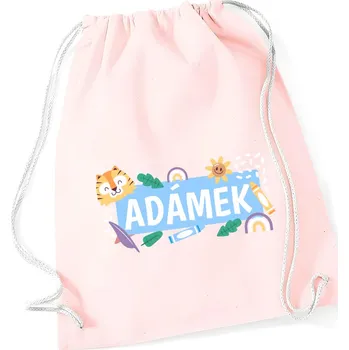 TRK Vak na záda s vlastním jménem - TYGR KLUK Barva: Růžová