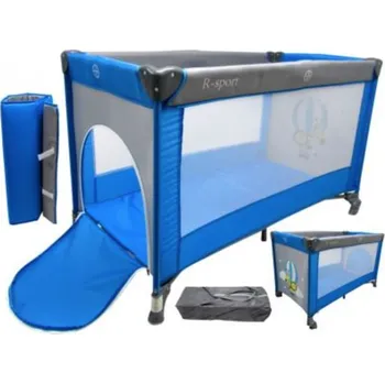 Dětská postýlka Mamido Skládací cestovní postýlka K1 modrá