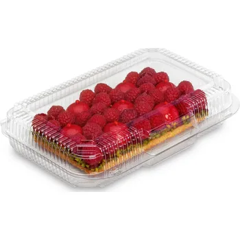 Jednorázové nádobí Guillin Miska s integrovaným víčkem 236/165/50mm R-PET 50ks