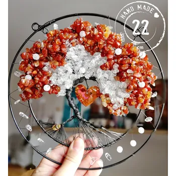 Drátovaný strom života Polodrahokamy Radost a chuť do života 22cm Drátované stromy života