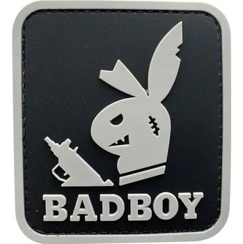 Nášivka WARAGOD Nášivka 3D Bad Boy with Gun černá 7.7x6.9cm
