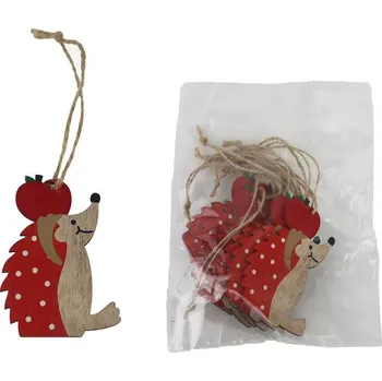 Podzimní ježek k zavěšení, 10 ks D6658