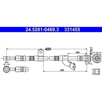 Brzdová hadice Brzdová hadice ATE 24.5281-0469.3