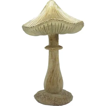 Bytová dekorace Béžovo-zlatá dekorace houba Mushroom - 11*9*15 cm