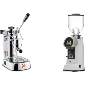 Kávovar La Pavoni Professional Lusso + Eureka Helios 75, grey