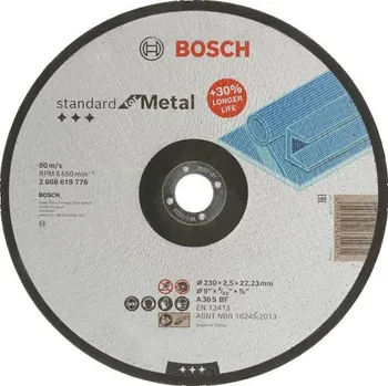 Řezný kotouč BOSCH Řezací kotouč Standard for Metal s prolomeným středem, 230 × 2,5 × 22,23 mm (2608619776)