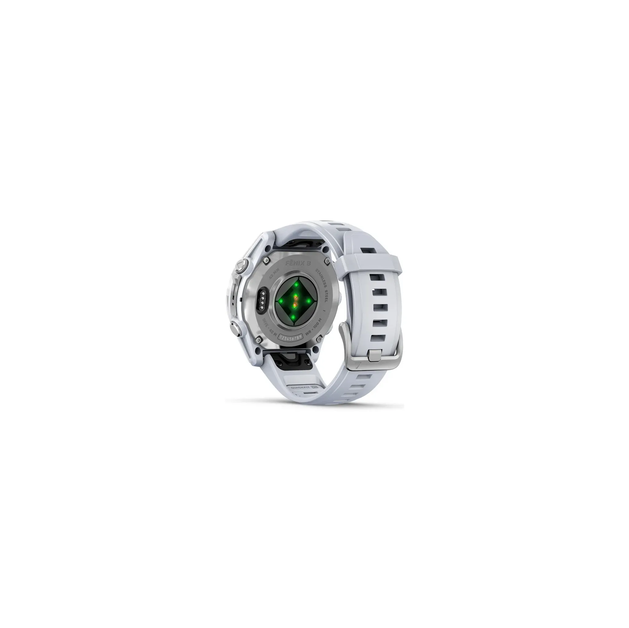 Fotografie 4 - Chytré hodinky Garmin fēnix 8 43 mm AMOLED Silver Whitestone Silicone Band