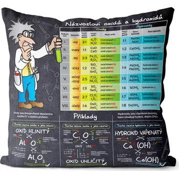 Dekorativní polštářek Polštář 40 x 40 cm - Chemické názvosloví