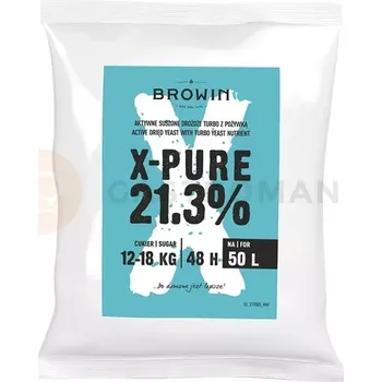 výroba alkoholu Lihovarnické kvasnice Turbo X-Pure 21,3% - 250 g | BROWIN, 403107