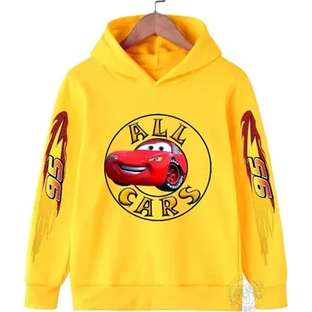 Chlapecký svetr Dětská mikina CARS Lightning McQueen (mix barev) potisk 3 Barva: Žlutá, Velikost: 160