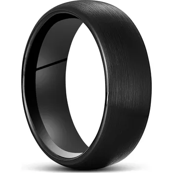 Prsten Terra | 8mm černý wolframový broušený prsten - Lucleon
