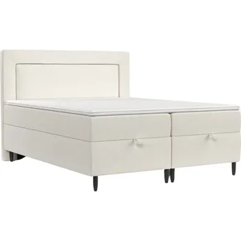 Postel Maison de Rêve Bílá čalouněná postel NEA 200 x 200 cm, boxspring