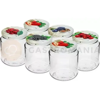 Sklenice Zavařovací sklenice Twist-off 580 ml s barevným víčkem Ø 82/6 - 6 ks | BROWIN, 132584