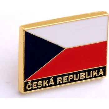 Odznak (pins) vlajka České republiky 2x3 cm - barevný