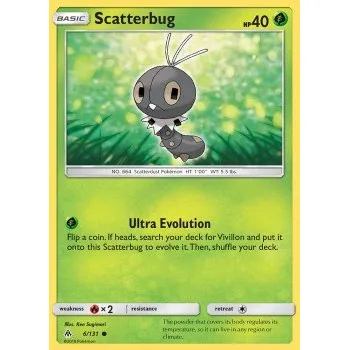Sběratelská karetní hra Pokémon FLI 006/131 Scatterbug - Forbidden Light Stav: Excellent, Verze: REVERSE HOLO