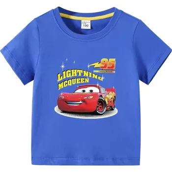Dívčí tričko Dětské tričko CARS Lightning McQueen (mix barev) Barva: tmavě modrá, Velikost: 130