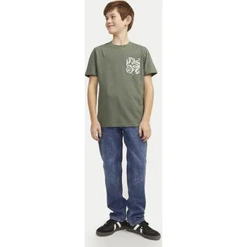 Pánské džíny Jack & Jones Junior Jeansy Clark 12204021 Modrá Regular Fit 128