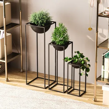 ASIR Set stojanů na květináče GED-019 na nožičkách, černé