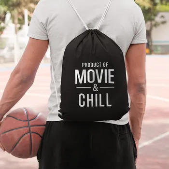 Sportovní vak TRK Vak na záda MOVIE AND CHILL Barva: Tmavá zelená