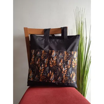 Nepromokavá nákupní taška "podzimní lístky"