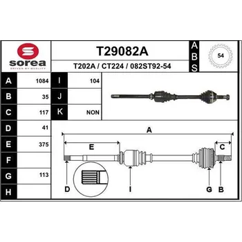 Autodíl Hnací hřídel EAI T29082A