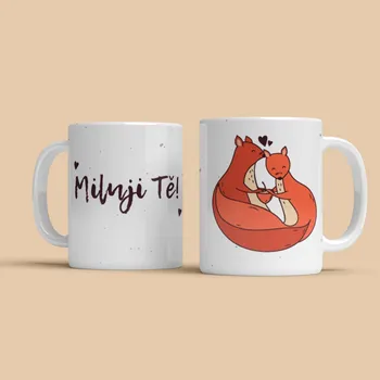 Hrnek Veverky - Miluji Tě! - Tyrkysová