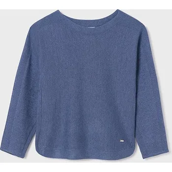 Dívčí svetr Mayoral Pletený svetr 6337 barva: modrá, Rozměr: 140 (10 let)