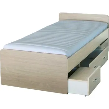 Postel Postel se šuplíky Duet 90cm dub sonoma