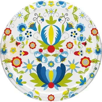 Výroba svíčky Víčko Ø 66 kašubský folk - 10 ks | BROWIN, 136421