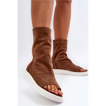 Dámské sandále Zazoo 3441 Dámské kožené sandály s svrškem Barva: Béžová, Velikost: 37