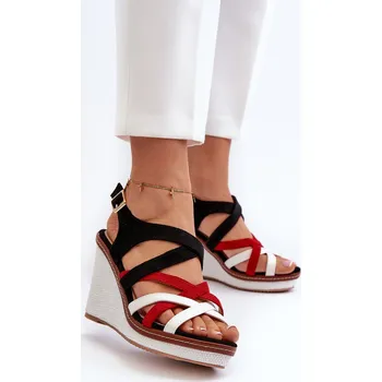 Dámské sandále Sandály na Klínu S ramínky Ellen Barva: Černá, Velikost: 38