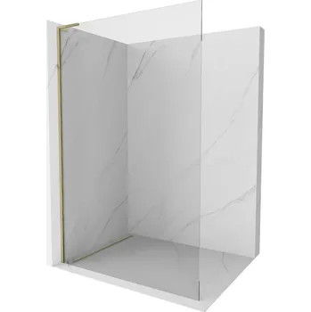 MEXEN/S - Kioto L Sprchová zástěna WALK-IN 80 x 200, transparent, zlatá 800-080-103-50-00