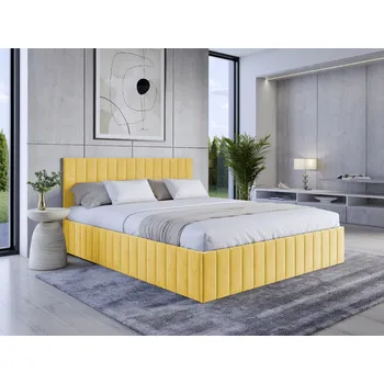 Postel Eka Čalouněná postel LINDA 140x200 cm Barva látky Trinity: (2318) Žlutá