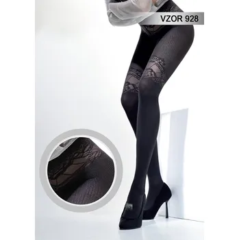 Dámské punčochy Dámské vzorované punčocháče vzor 928 černá MY BEST NOA Varianta: černá, vel. 3