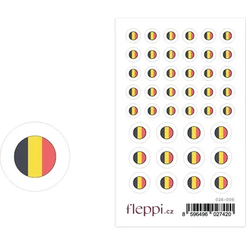 samolepka Fleppi Samolepky vlajky státu - Belgie